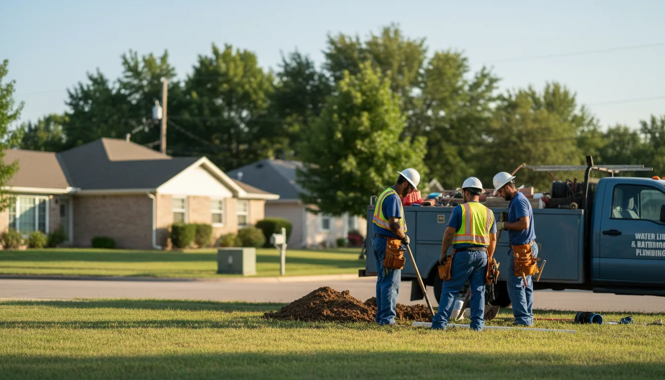Residential water line and bathroom plumbing service in Bay Port, MI